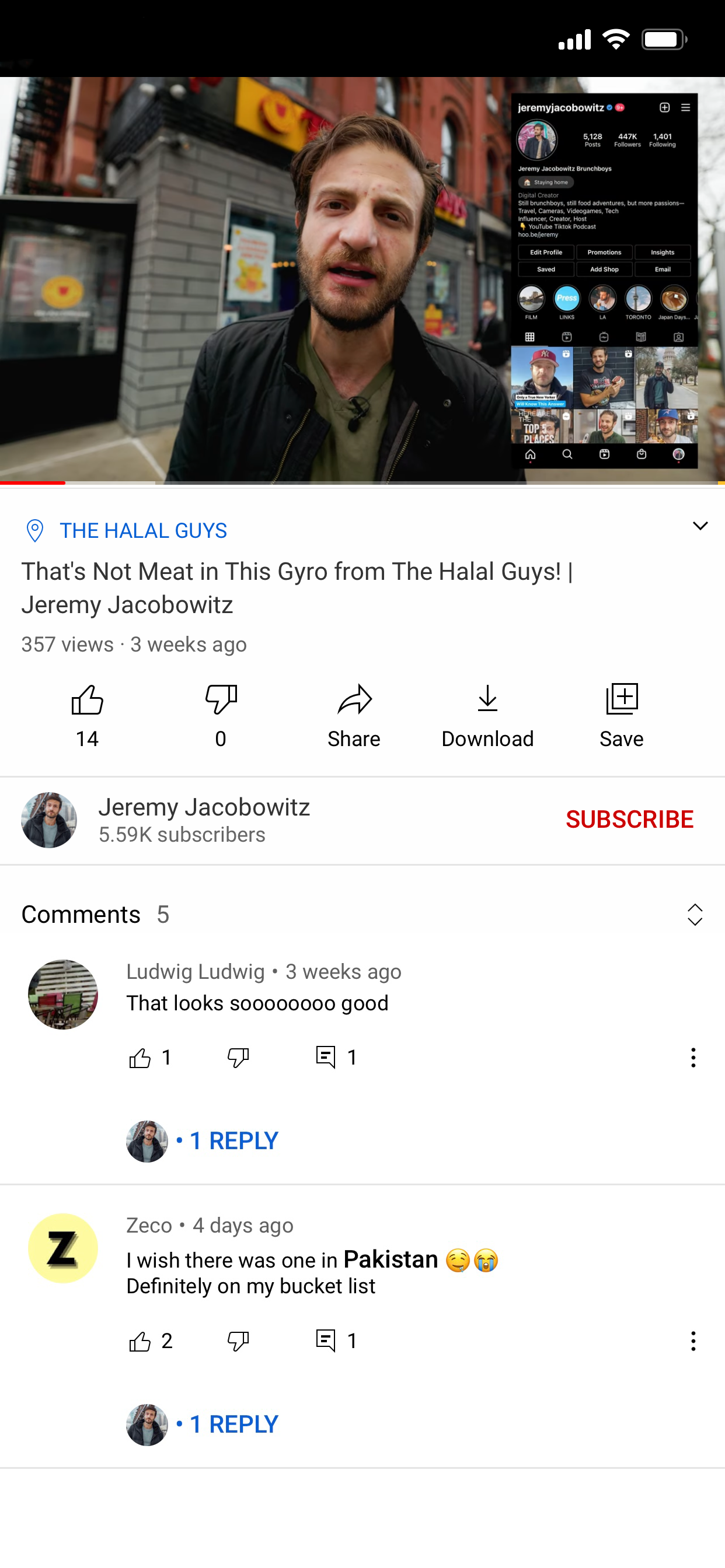 The Halal Guys on YouTube