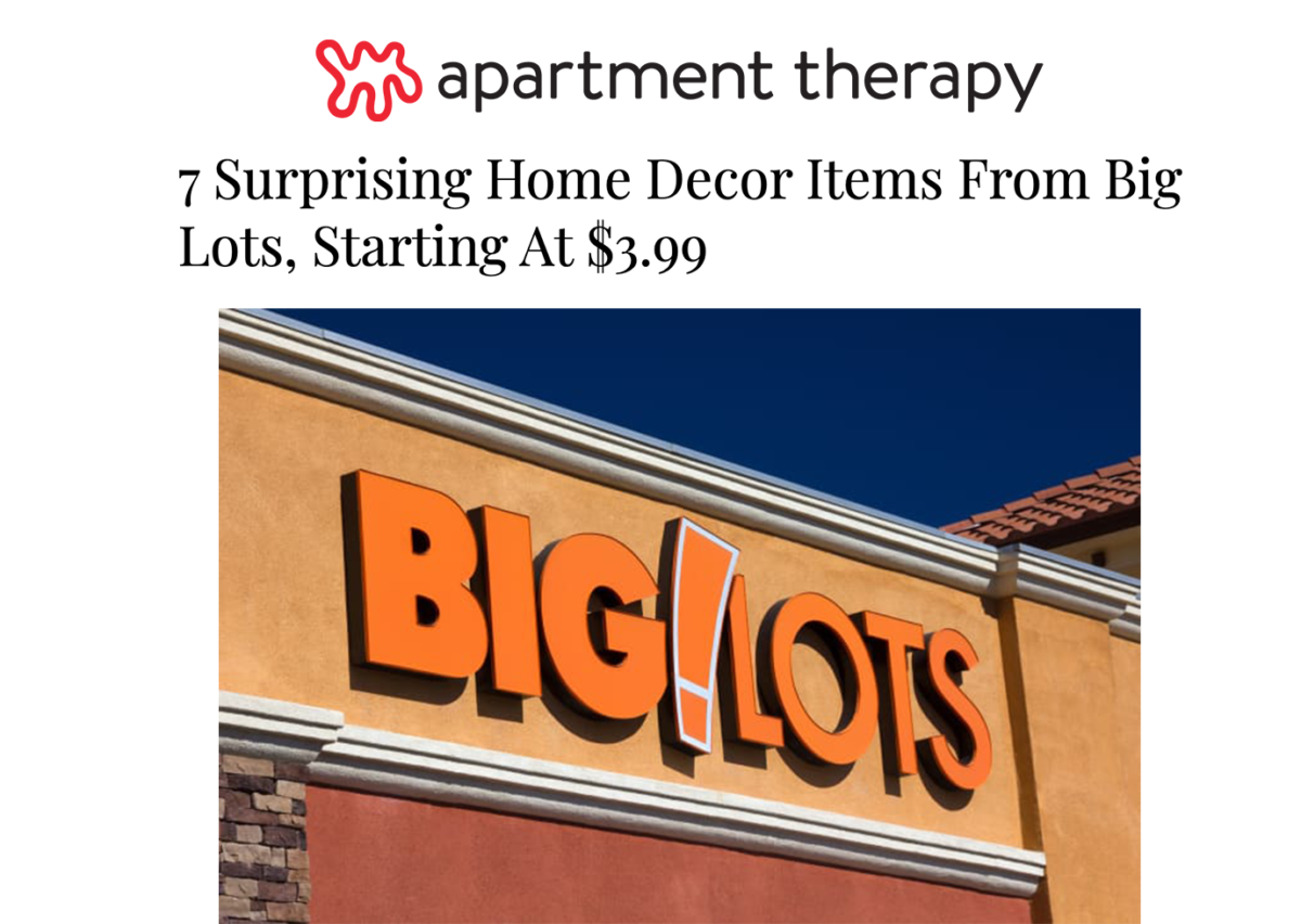Apartment Therapy Big Lots Media Coverage 2