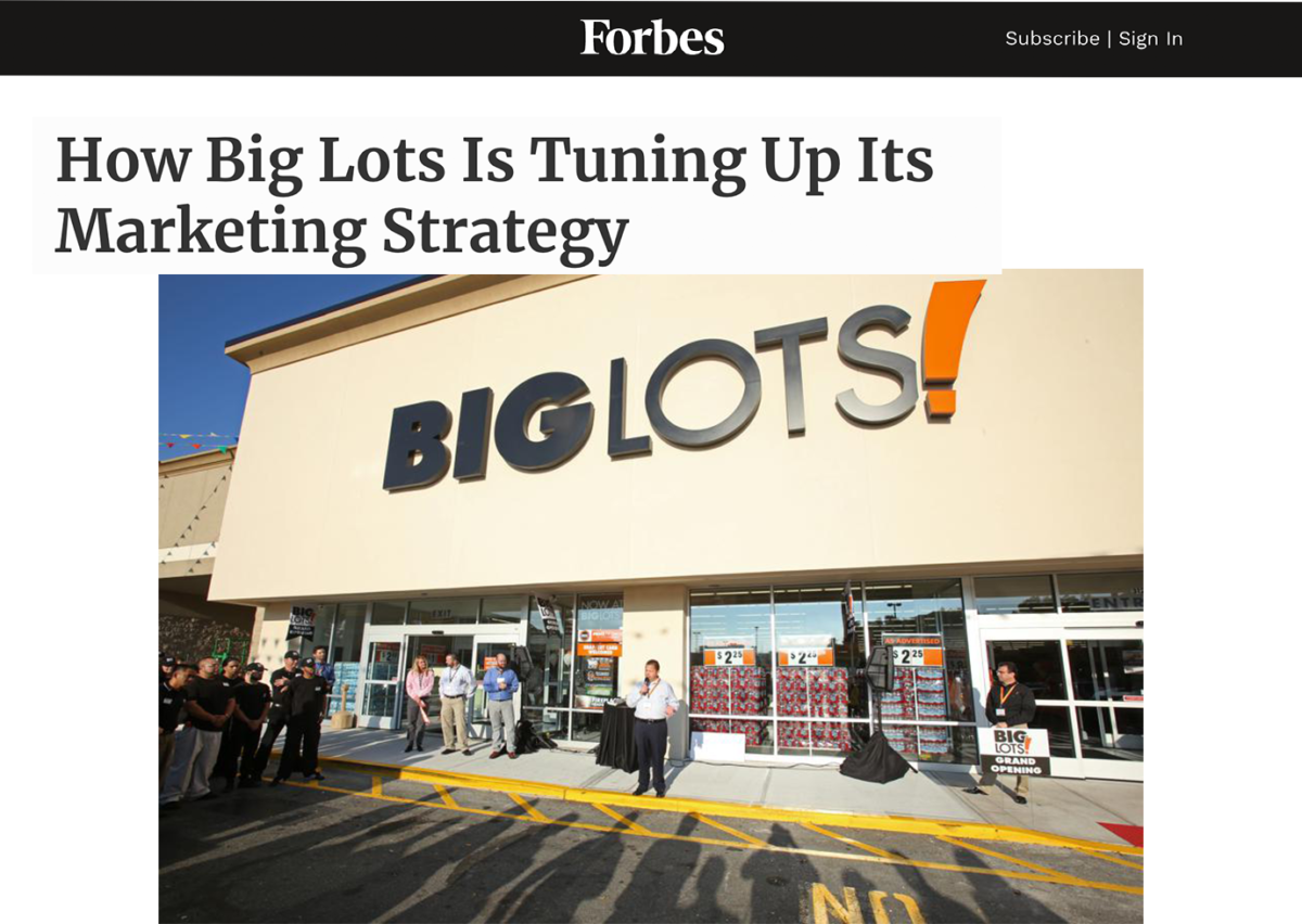 Forbes Big Lots media coverage