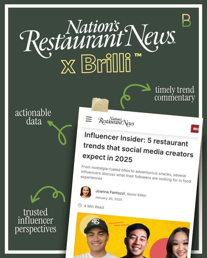 Nation's Restaurant News and Brilli Partnership Post